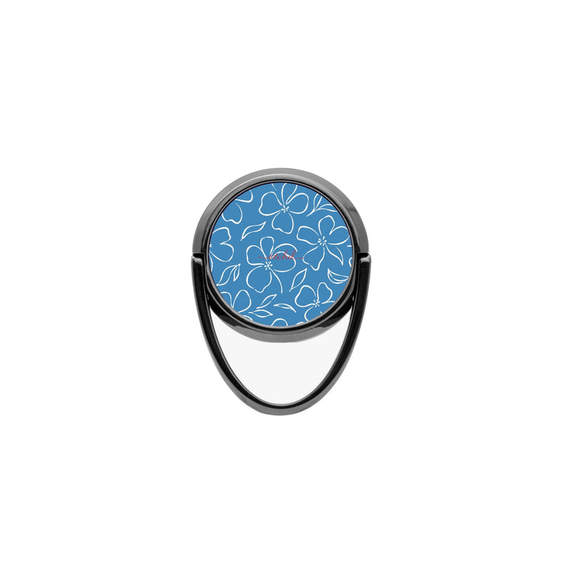 Cerulean & White Floral Anello supporto per telefono-zoom-