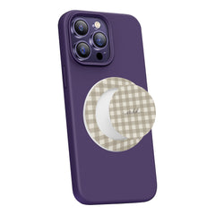 Neutral Gingham Phone Grip And Stand by etchd, view 7