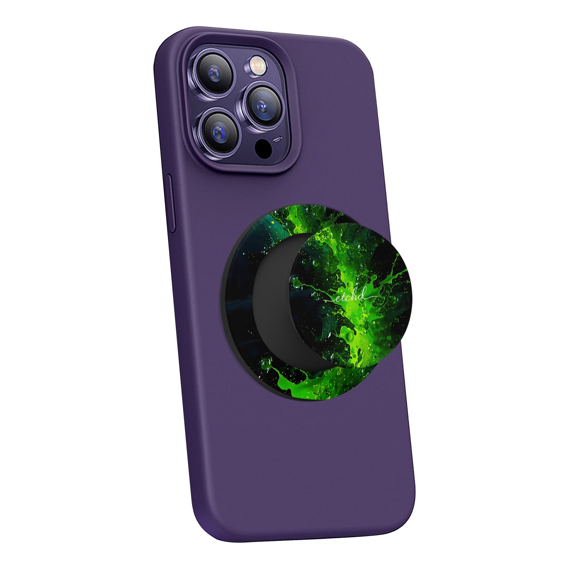 Toxic Bloom Phone Grip And Stand by etchd, view 4