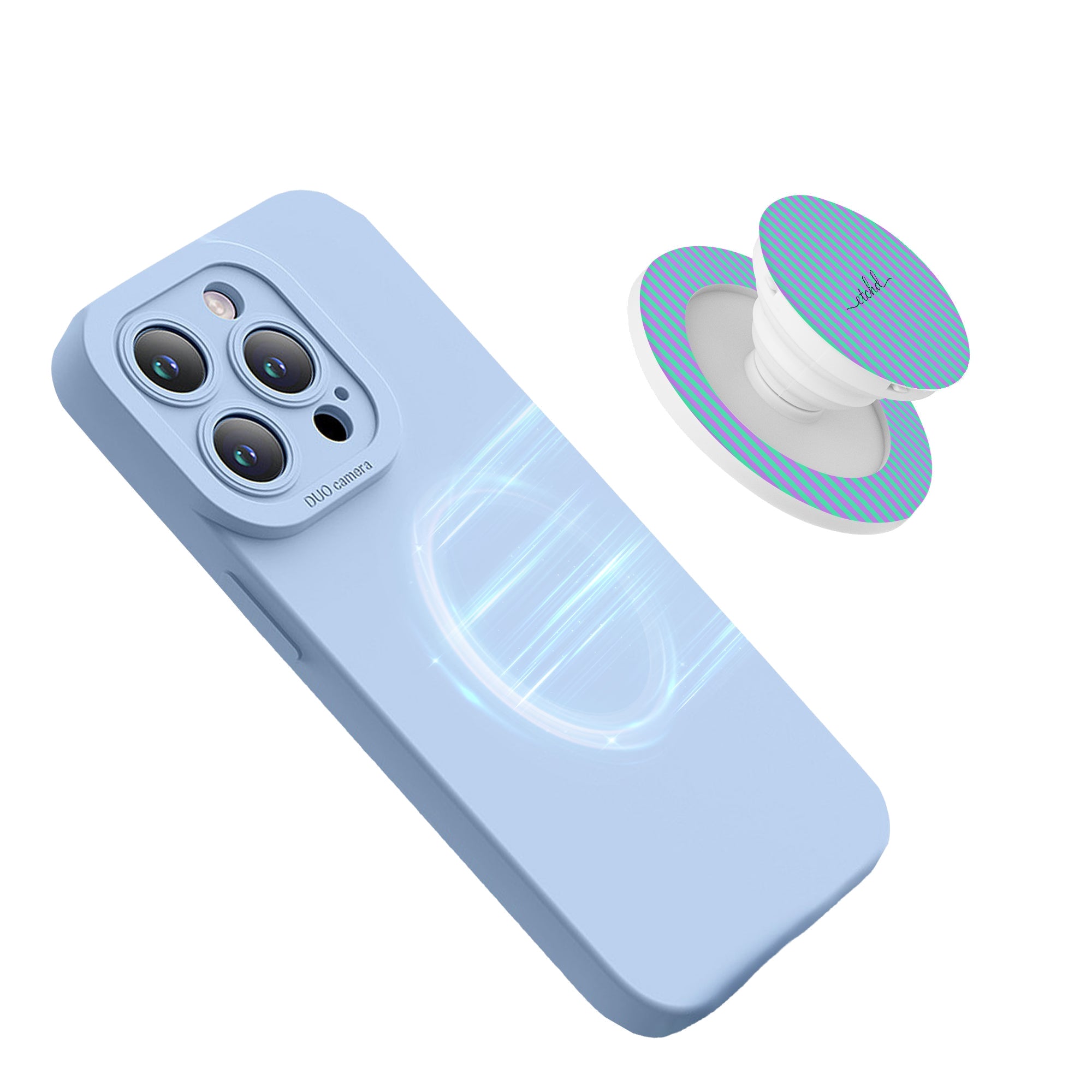 Lilac And Hypermint Phone Grip And Stand by etchd, view 8