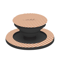 Terracotta & Cream Striped Diagonal Phone Grip And Stand by etchd, view 6