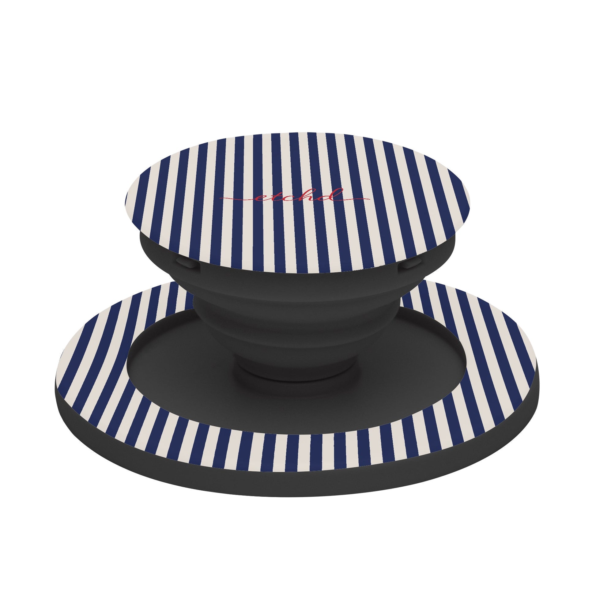 Navy & Cream Striped Phone Grip And Stand by etchd, view 6
