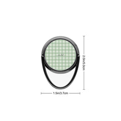 Sage & Cream Gingham Anillo soporte para móvil de etchd, vista 3