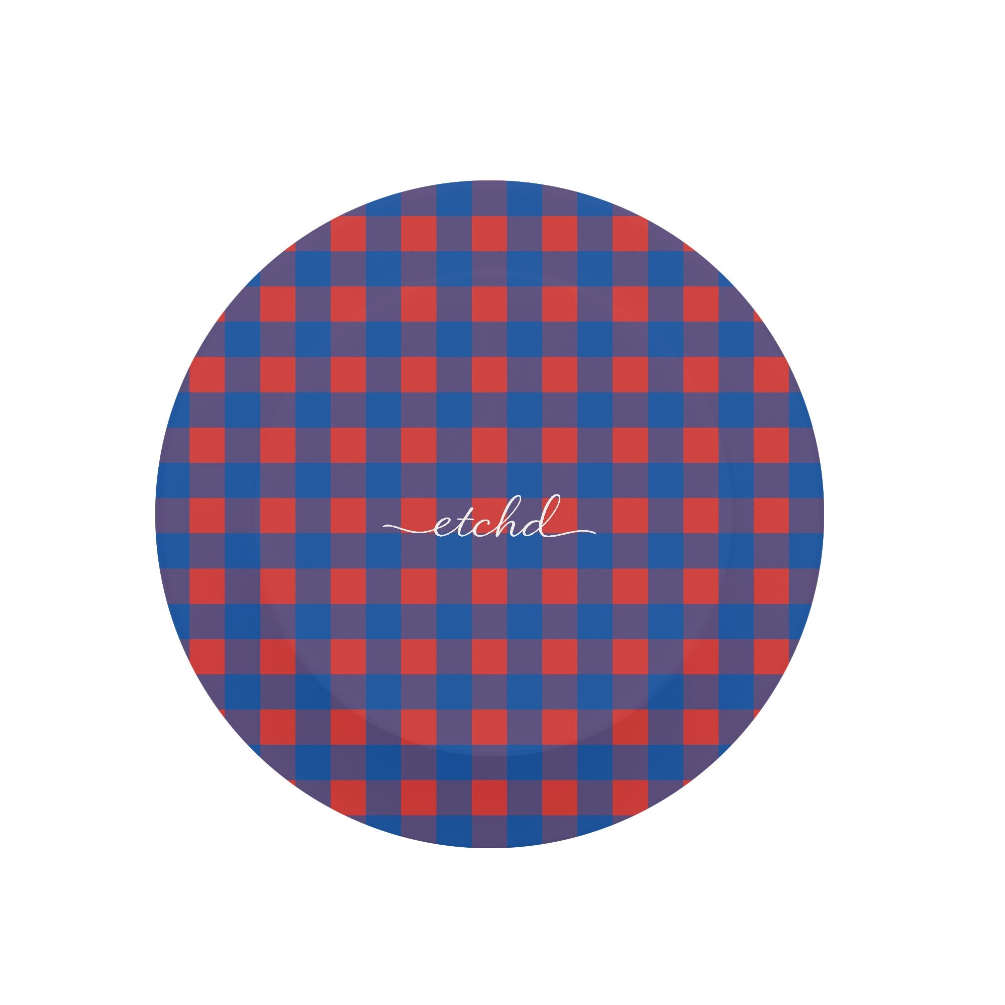 Cobalt & Poppy Gingham Anello e supporto per telefono di etchd, vista 2
