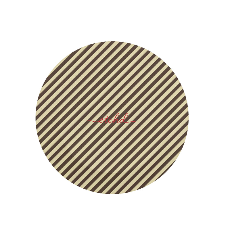 Butter Yellow And Brown Striped Diagonal Handy-Halterung mit Ständer-zoom-