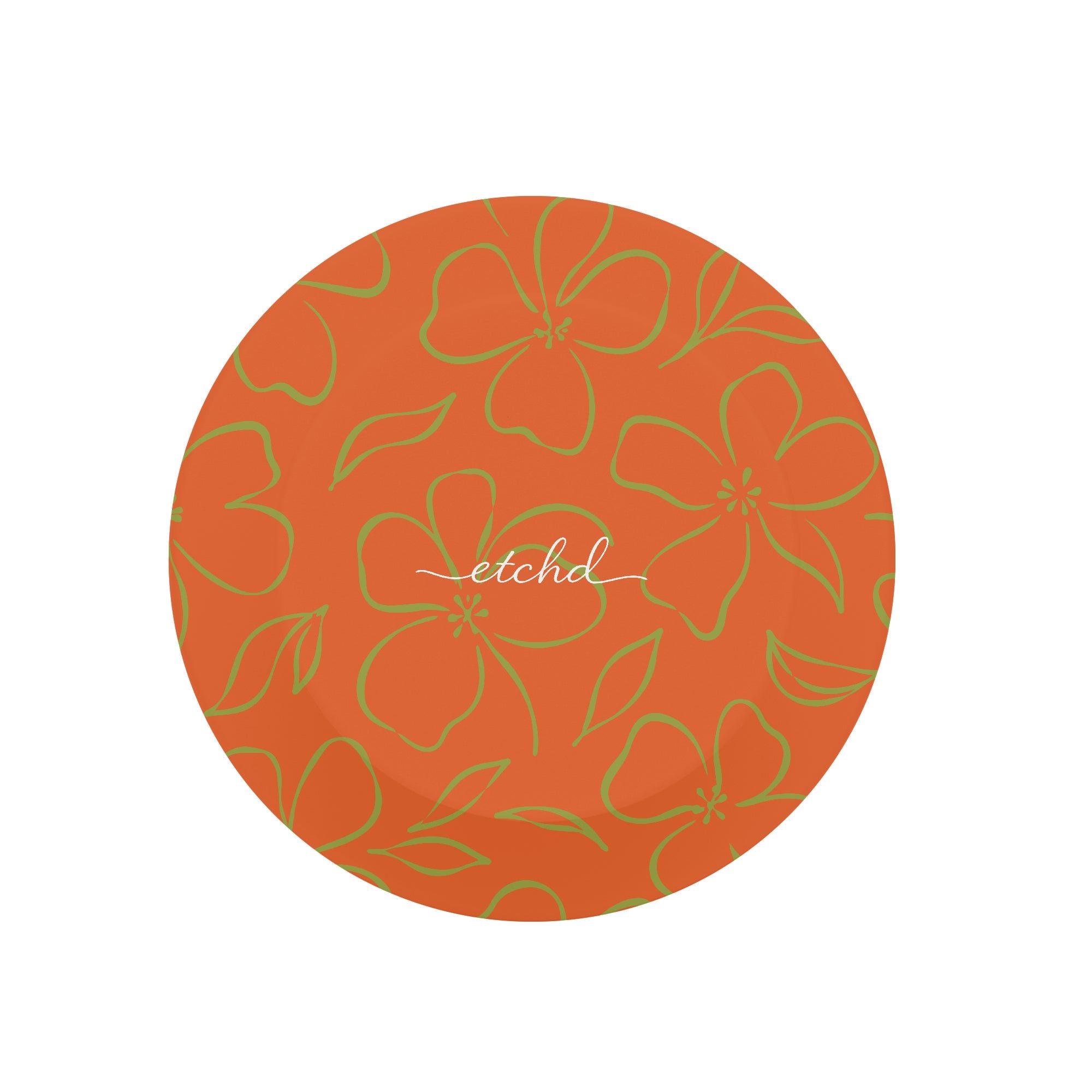 Persimmon & Wasabi Floral Phone Grip And Stand by etchd, view 2