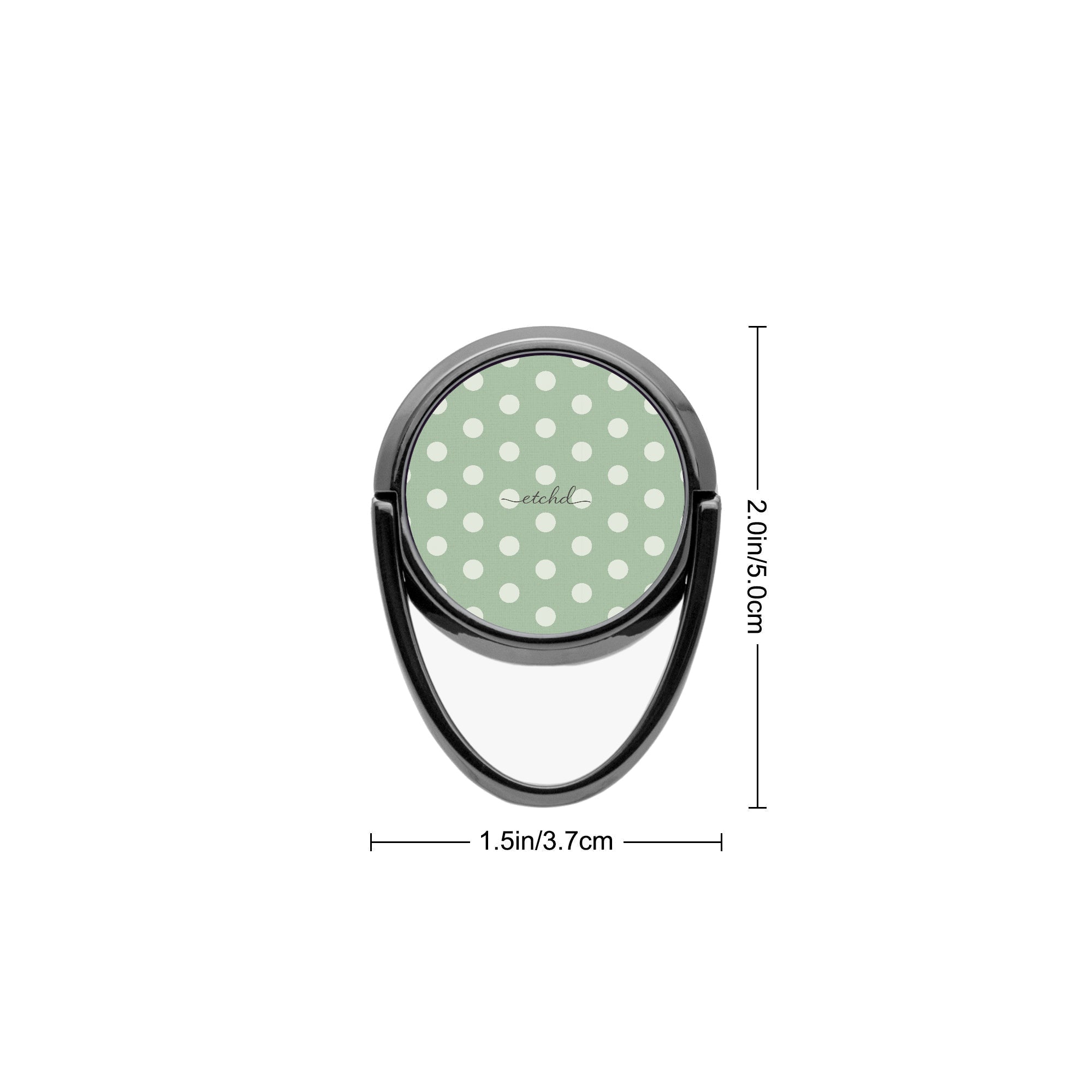 Cream & Sage Polka Dot Phone Ring Holder by etchd, view 3