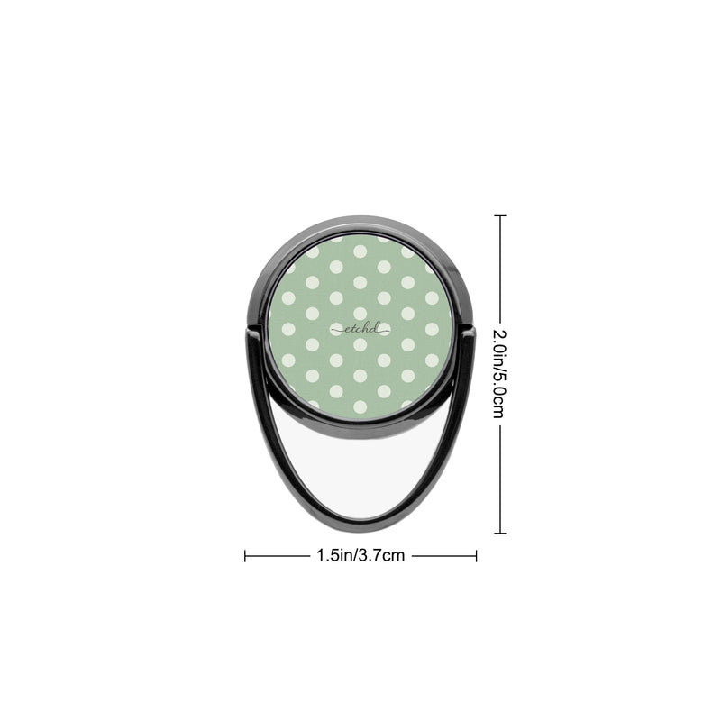 Cream & Sage Polka Dot Handy-Ring-Halterung-zoom-