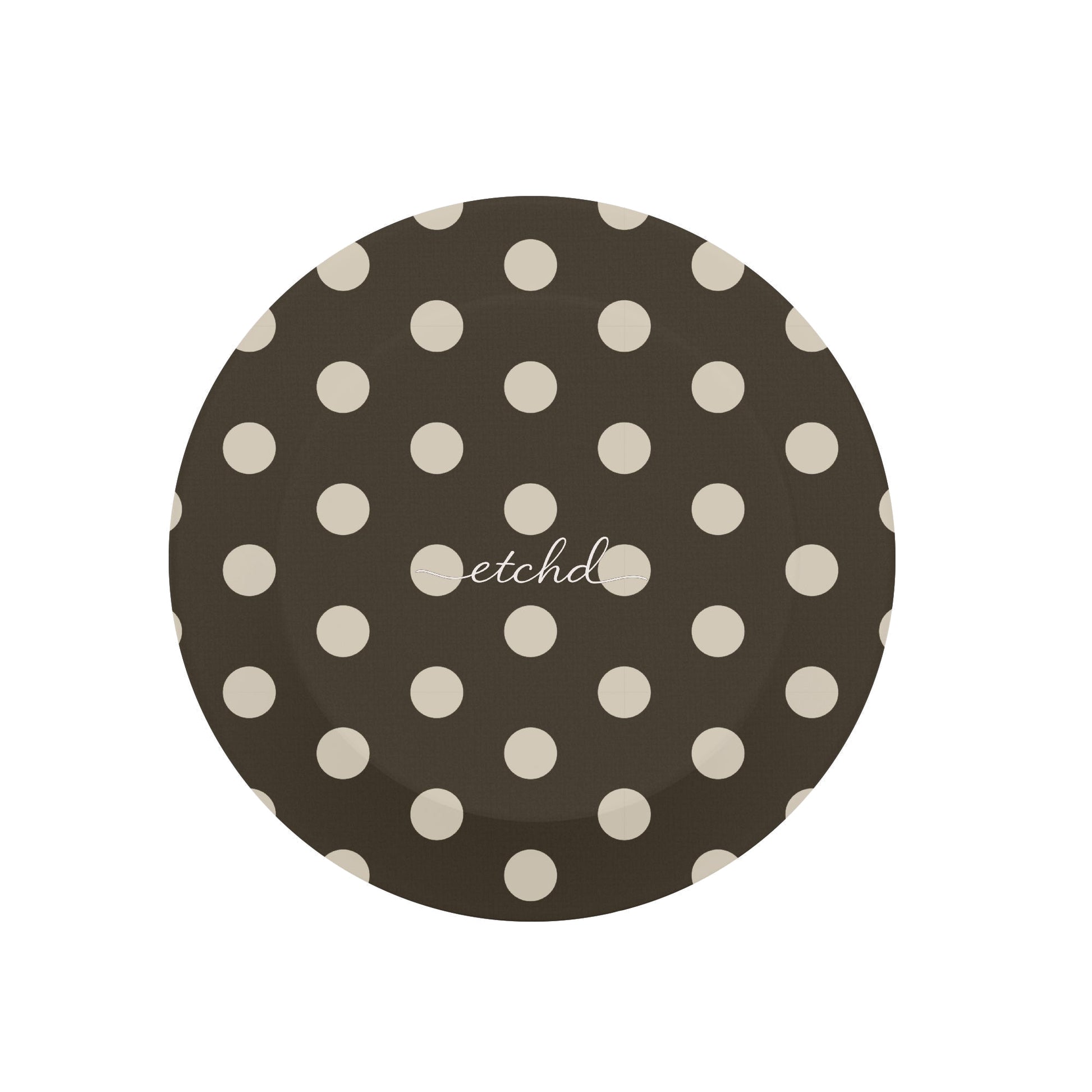 Cream & Brown Polka Dot Phone Grip And Stand by etchd, view 2