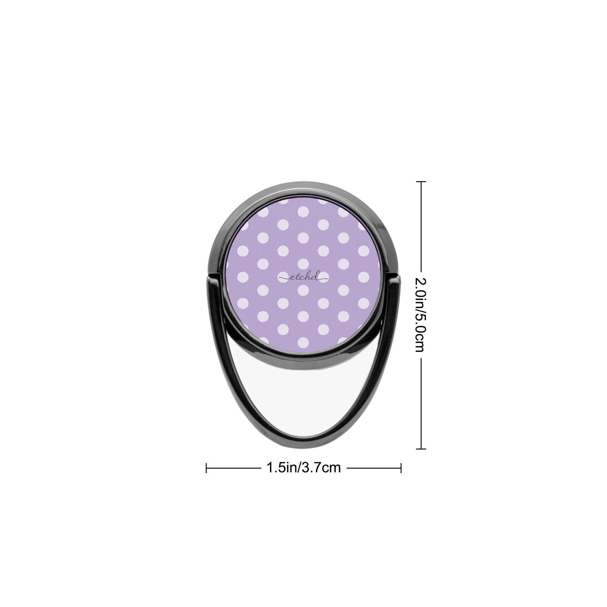 Cream & Lilac Polka Dot Phone Ring Holder by etchd, view 3