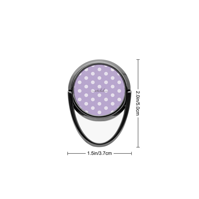 Cream & Lilac Polka Dot Phone Ring Holder-zoom-