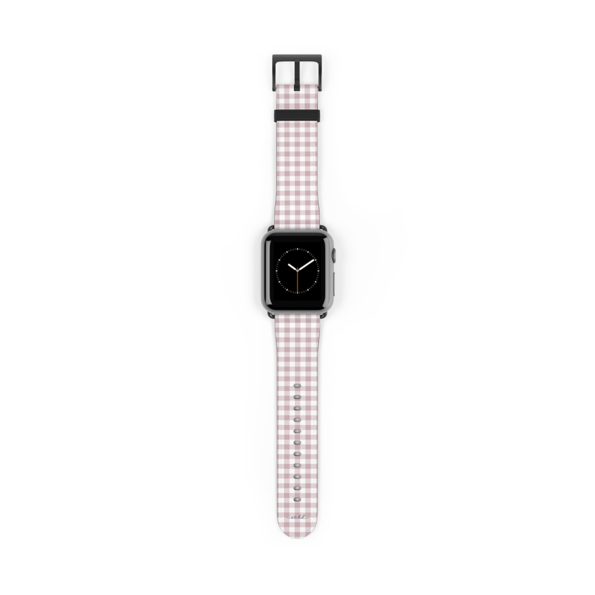 Pink Gingham Smartwatch Strap by etchd