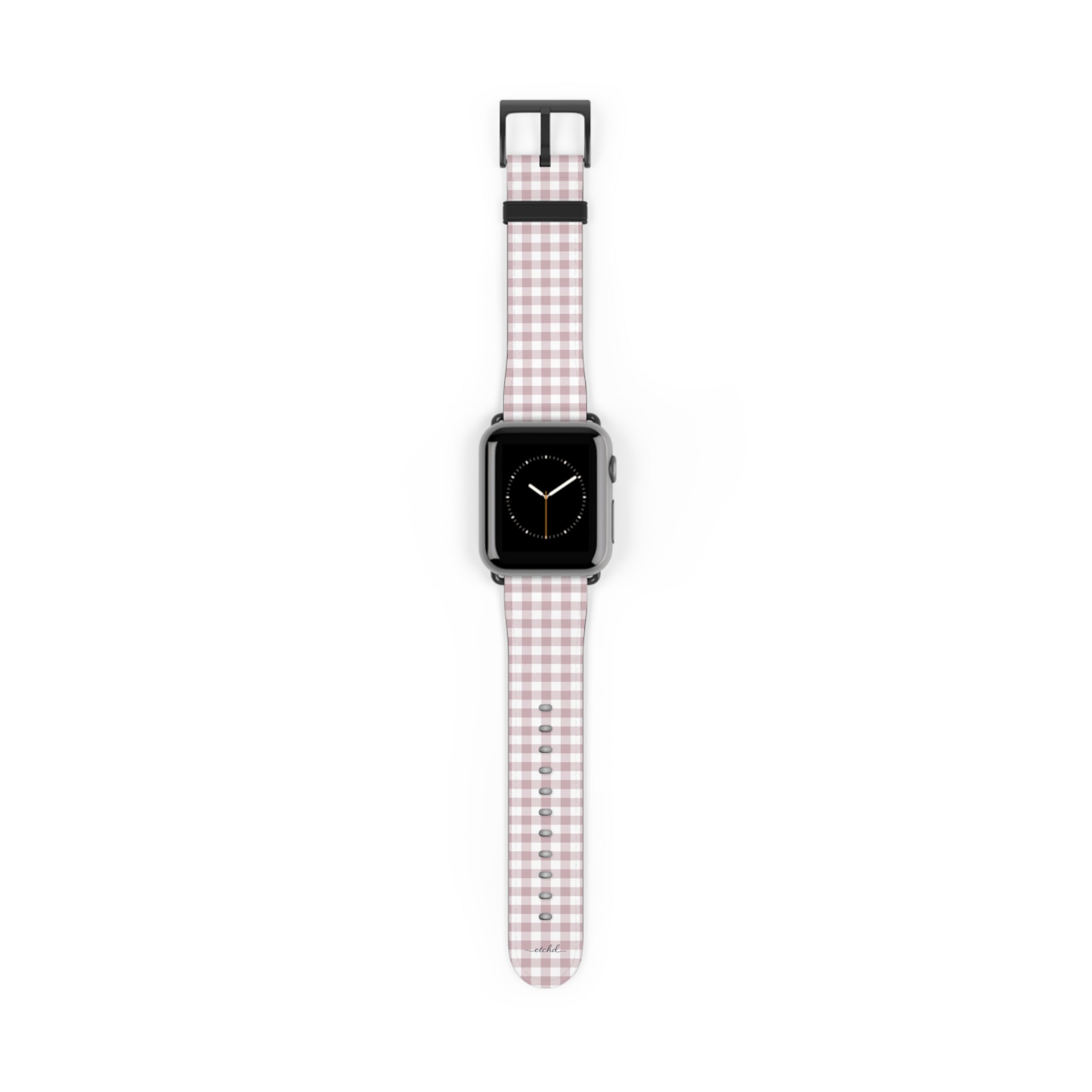 Pink Gingham Smartwatch Strap by etchd