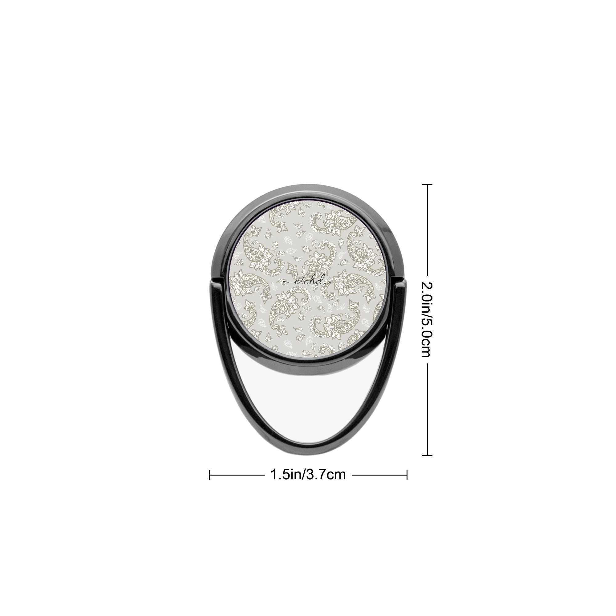 Beige Paisley Phone Ring Holder by etchd, view 3