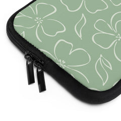 Sage & Cream Floral Laptop Sleeve by etchd, view 12