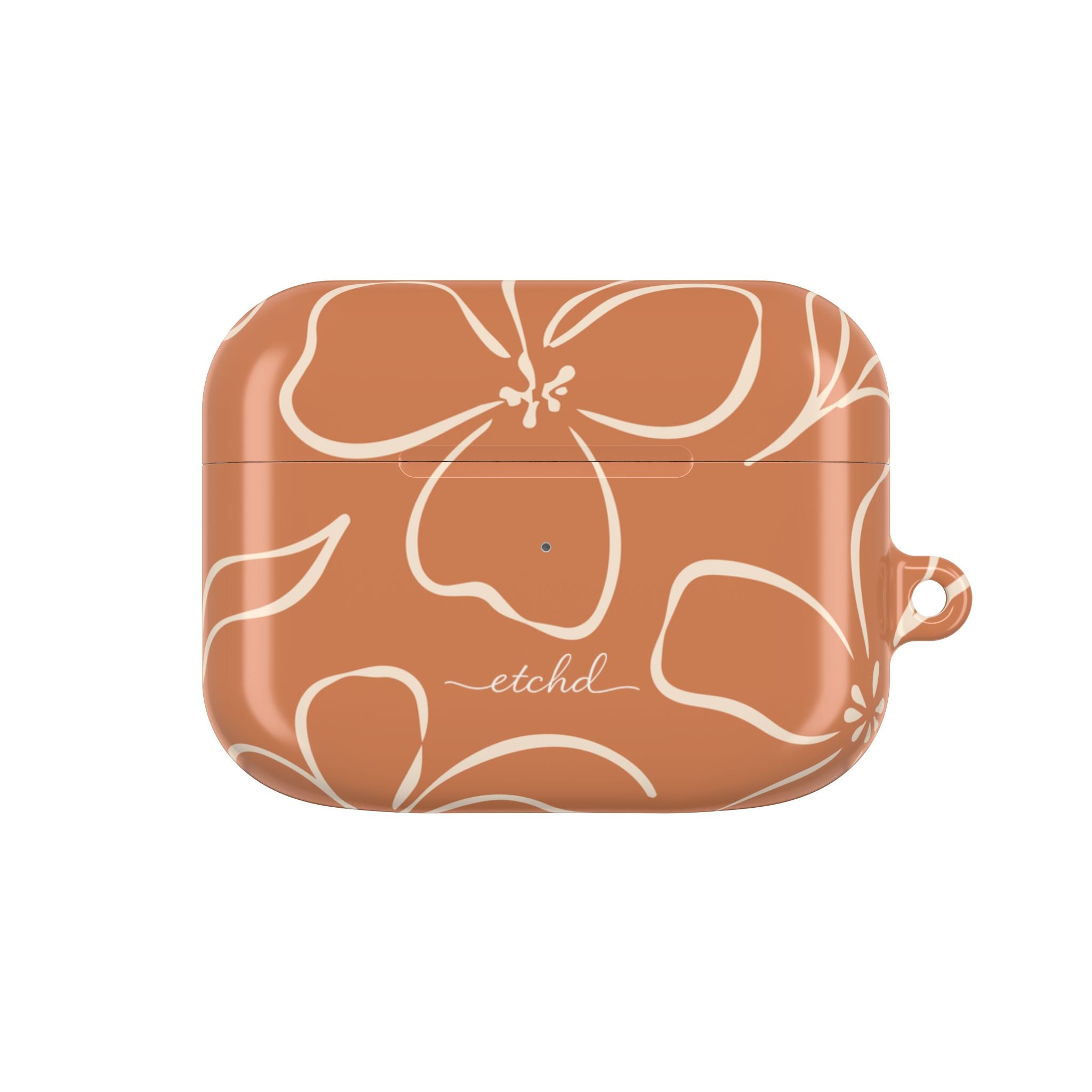 Terracotta & Cream Floral AirPod Case by etchd