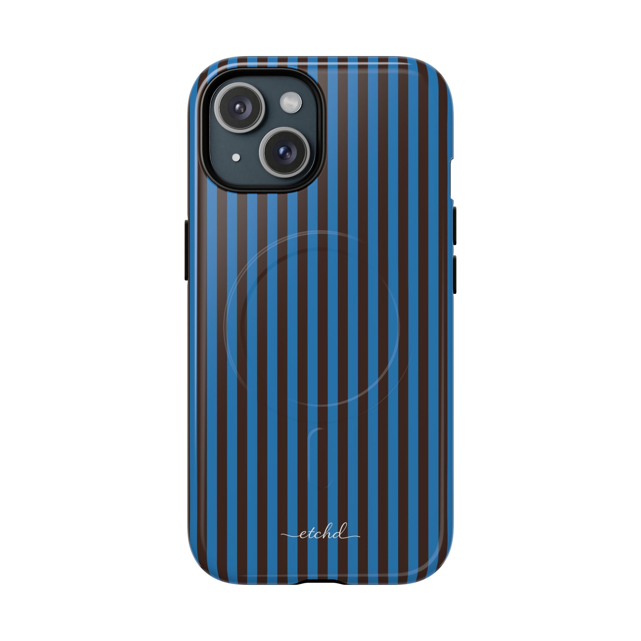 Espresso And Cerulean Magnetic Phone Case by etchd, view 2