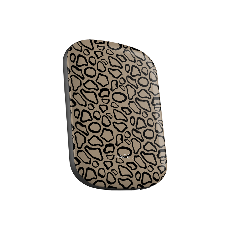 Abstract Print Taupe Magnetic Powerbank by etchd, view 3