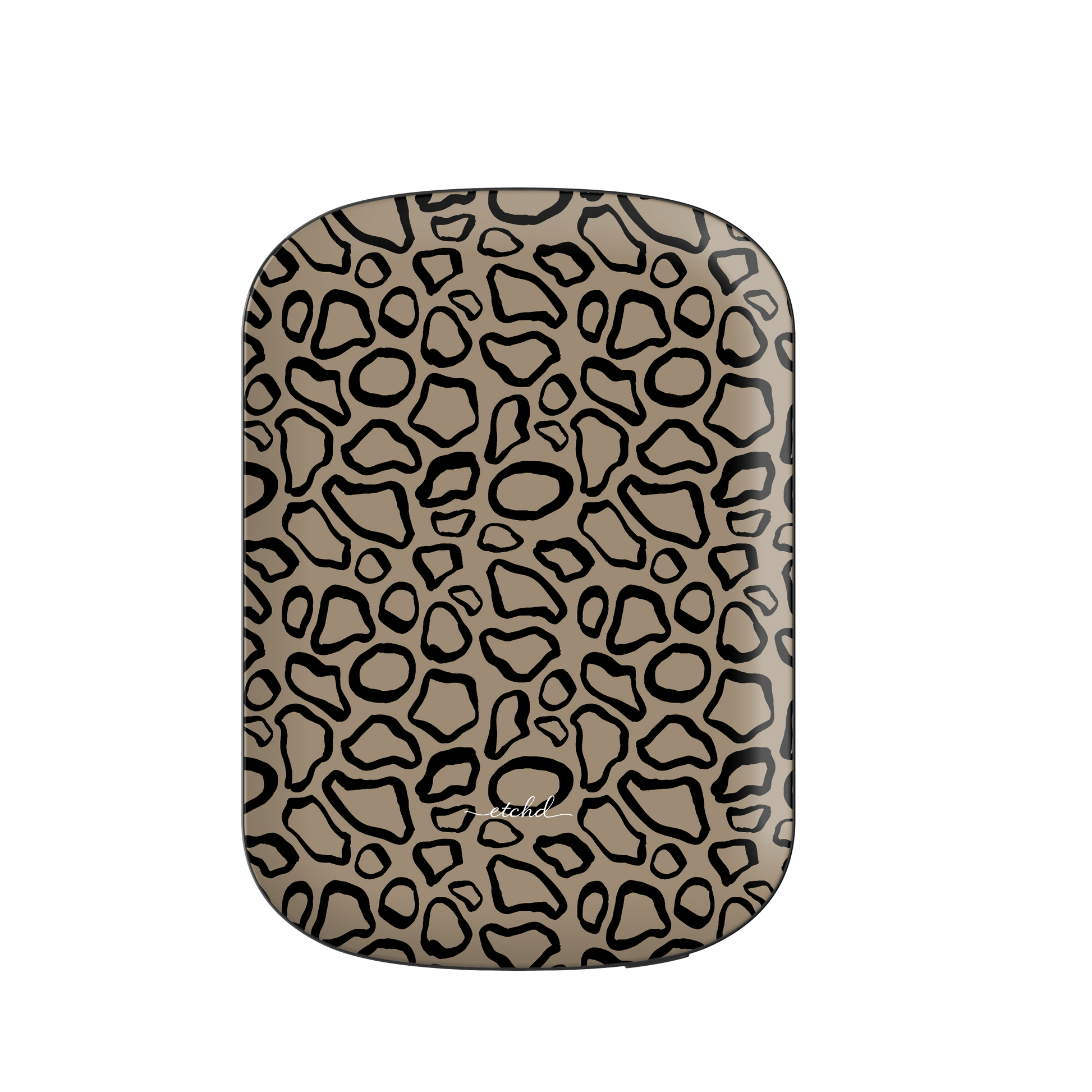 Abstract Print Taupe Magnetic Powerbank by etchd