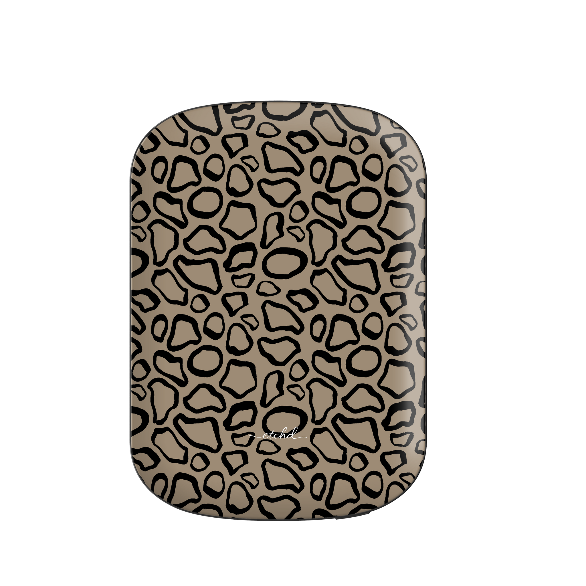 Abstract Print Taupe Magnetic Powerbank by etchd