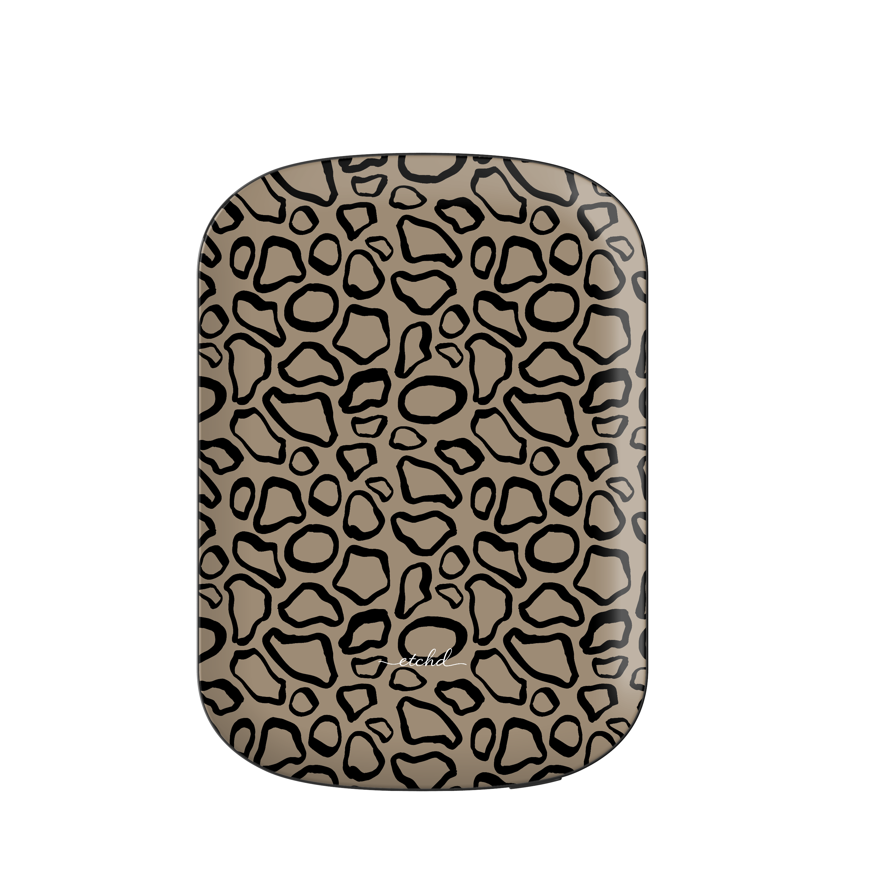 Abstract Print Taupe Magnetic Powerbank by etchd