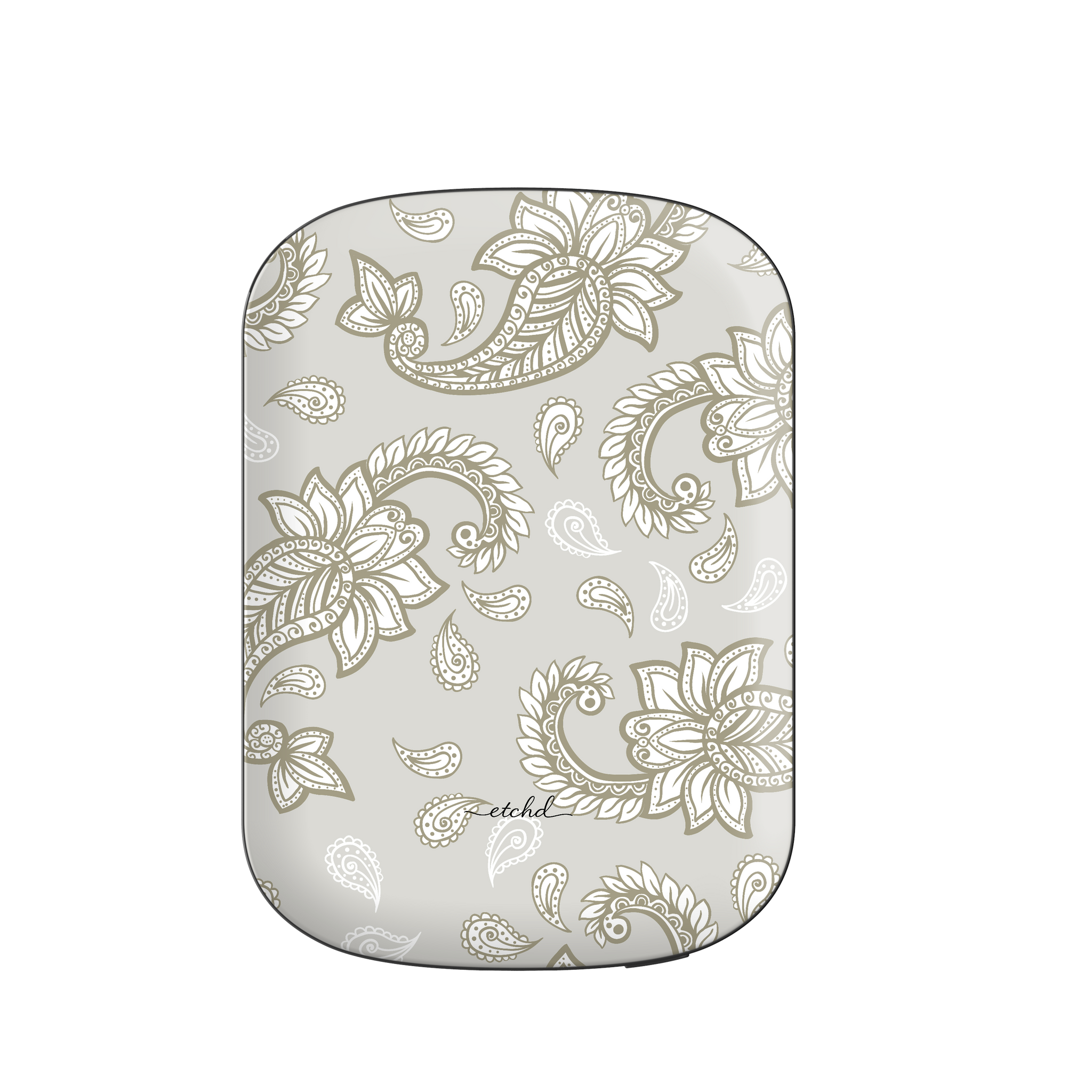 Beige Paisley Magnetic Powerbank by etchd