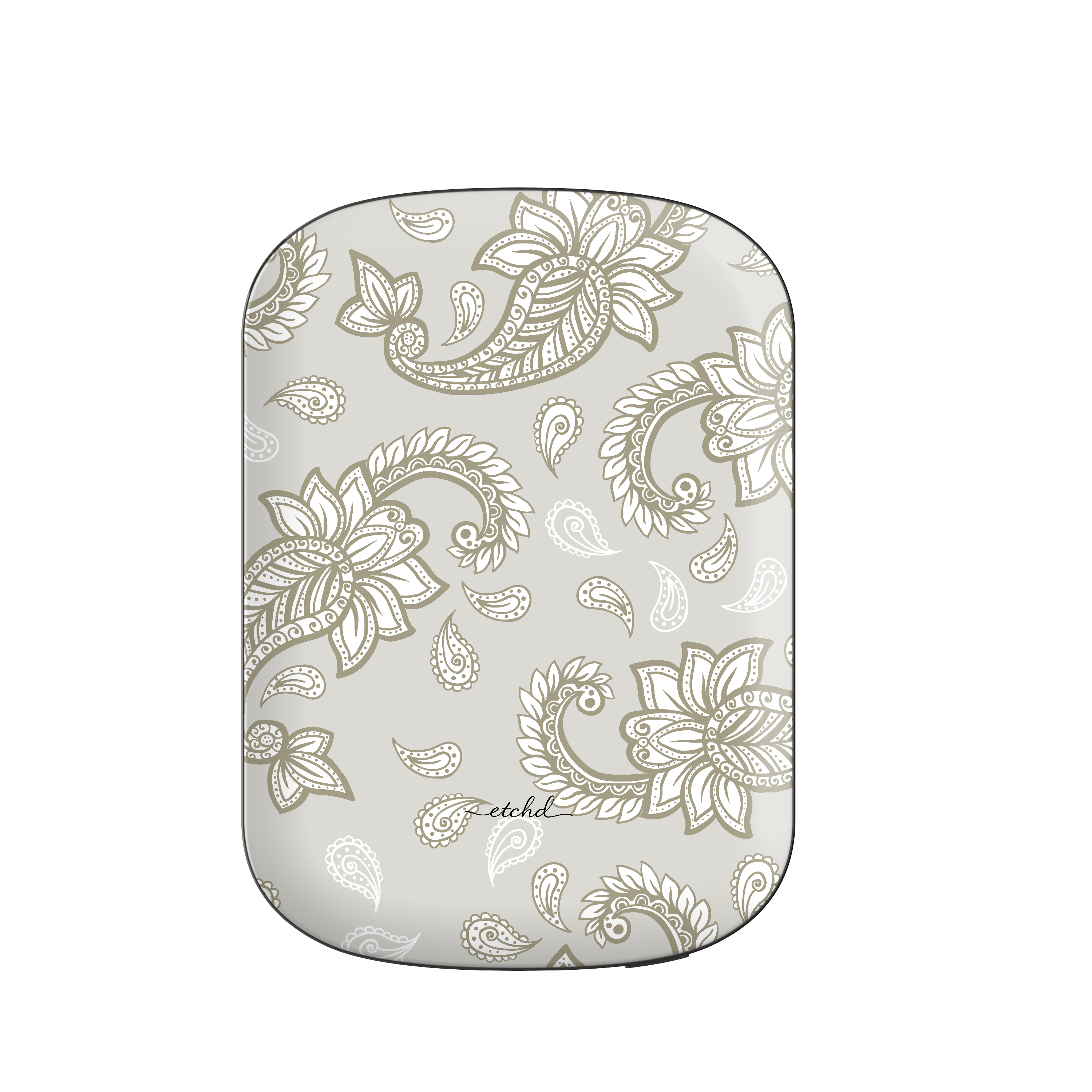 Beige Paisley Magnetic Powerbank by etchd