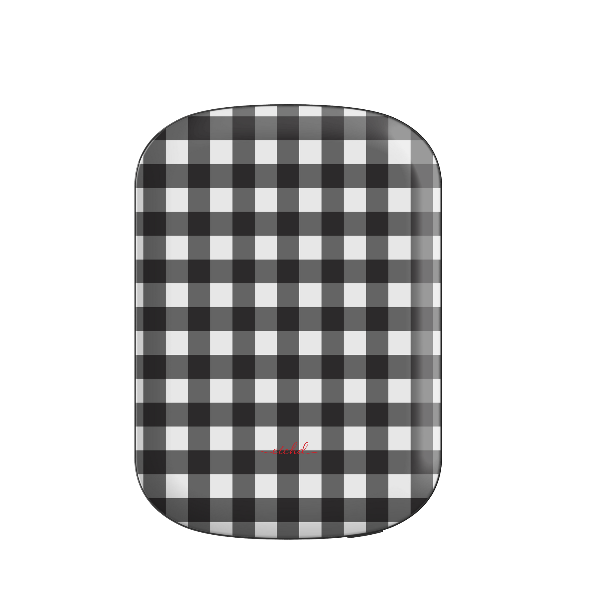 Black & White Gingham Magnetic Powerbank by etchd