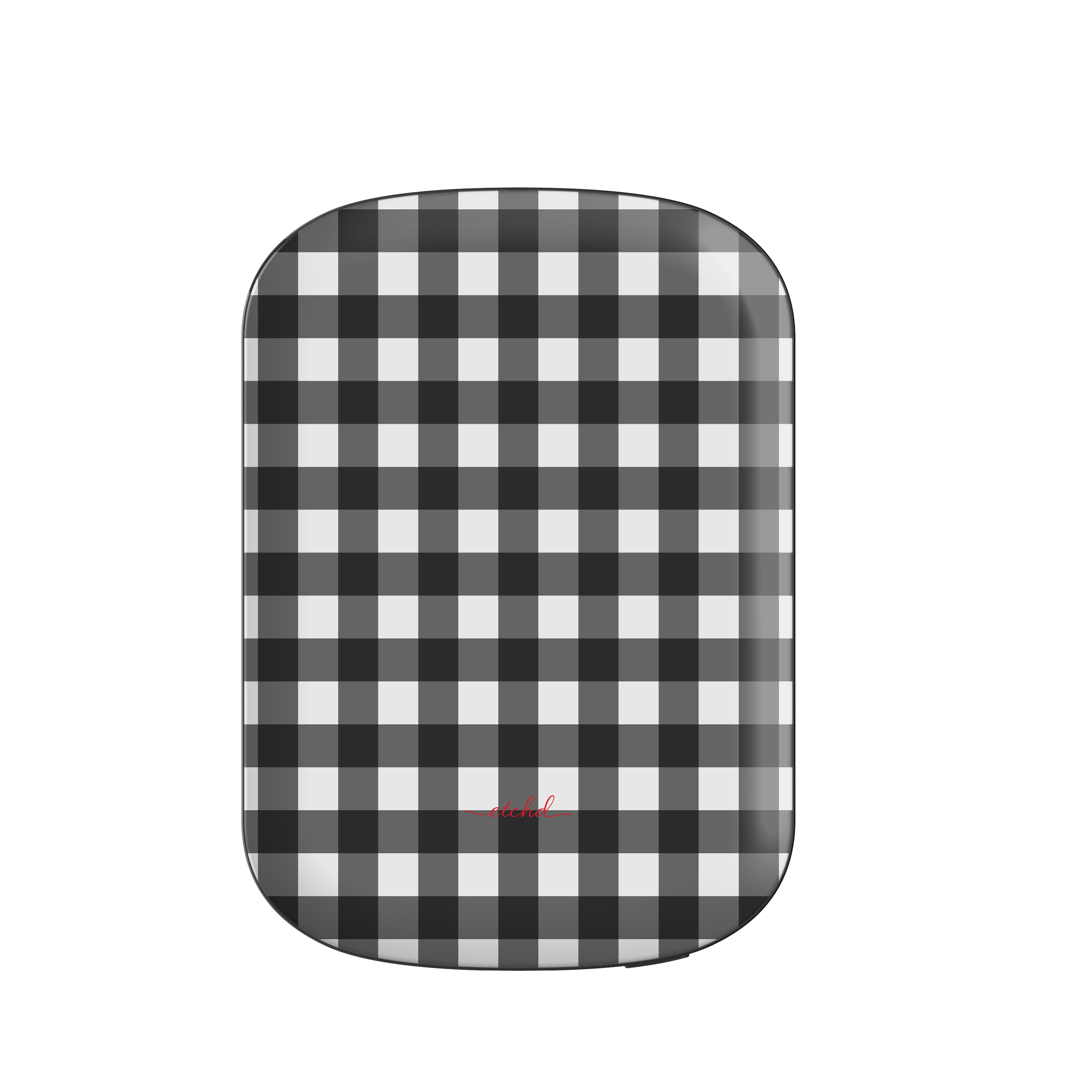 Black & White Gingham Magnetic Powerbank by etchd