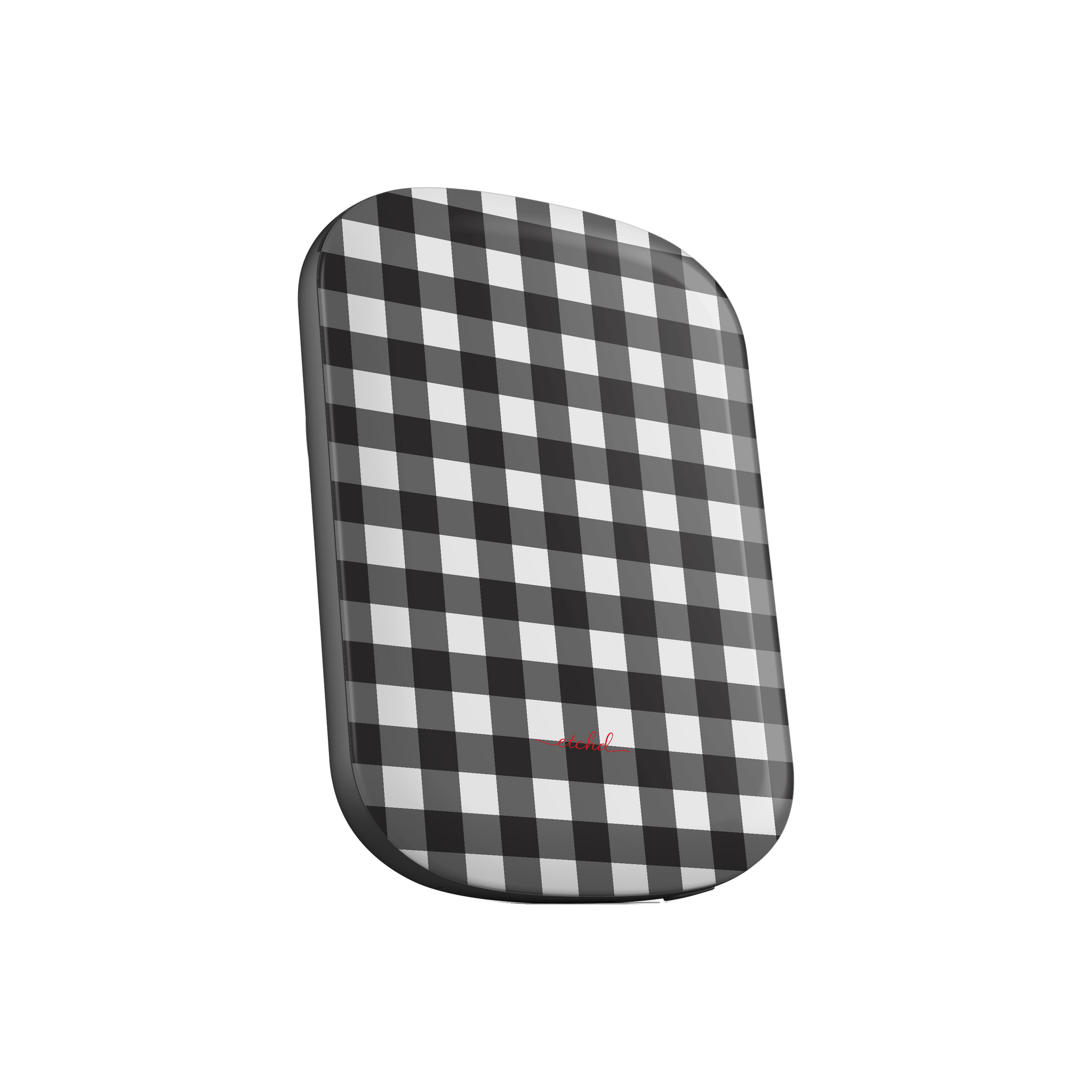 Black & White Gingham Magnetic Powerbank by etchd, view 2