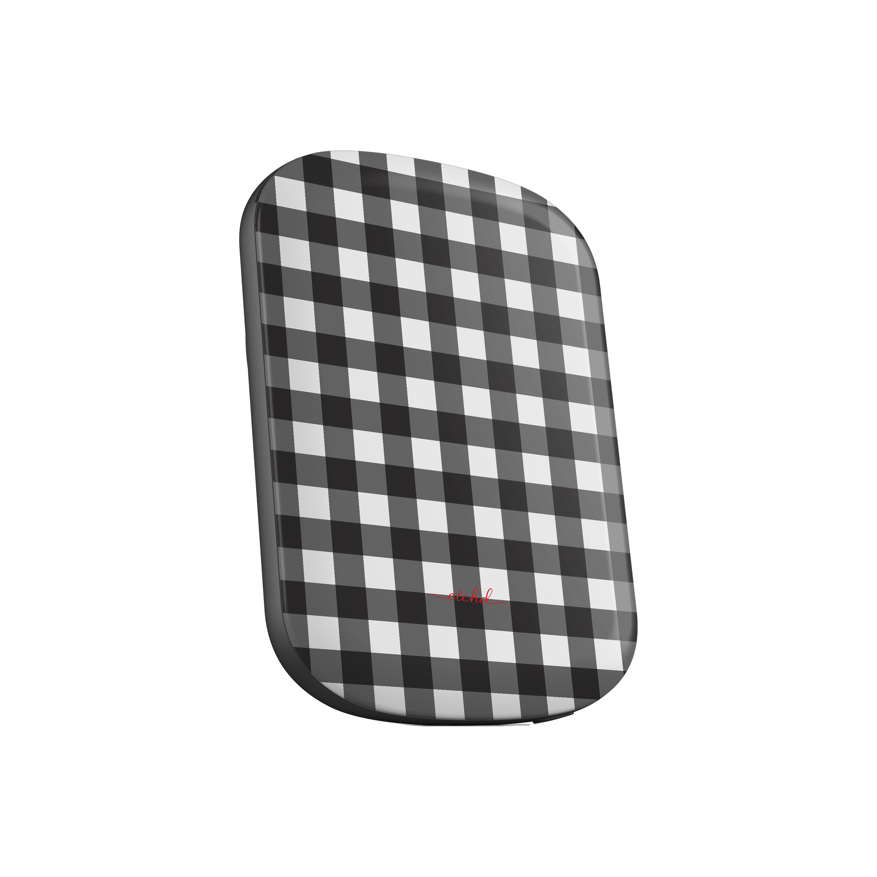 Black & White Gingham Magnetic Powerbank by etchd, view 2