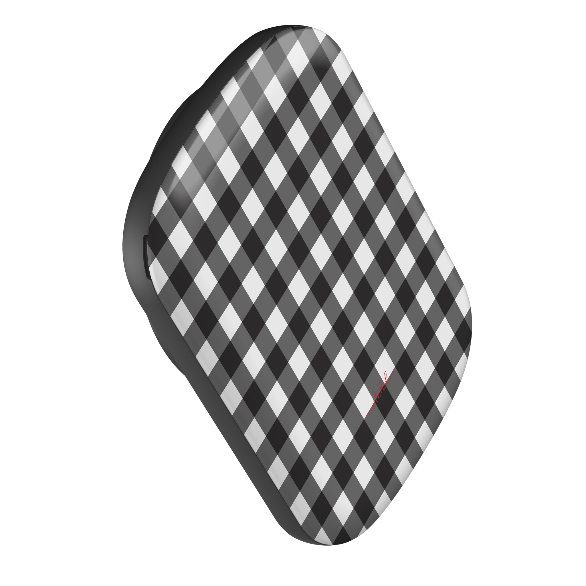 Black & White Gingham Magnetic Powerbank by etchd, view 3