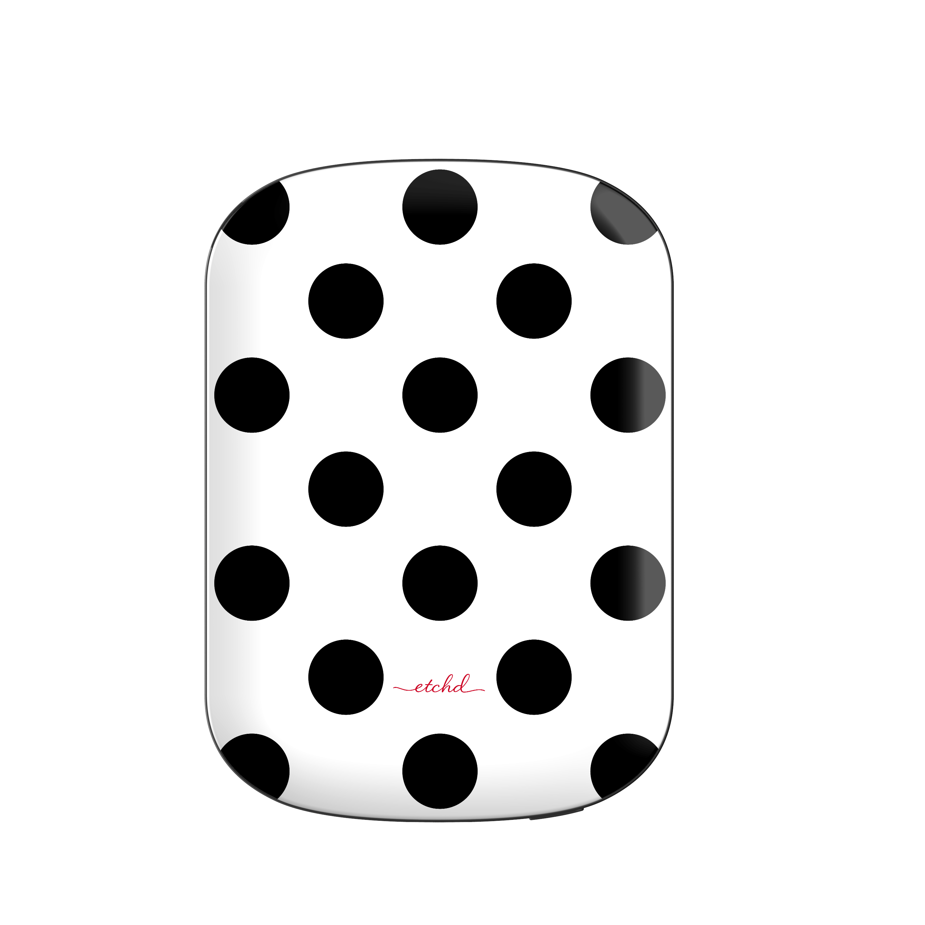 Black & White Polka Dot Magnetic Powerbank by etchd