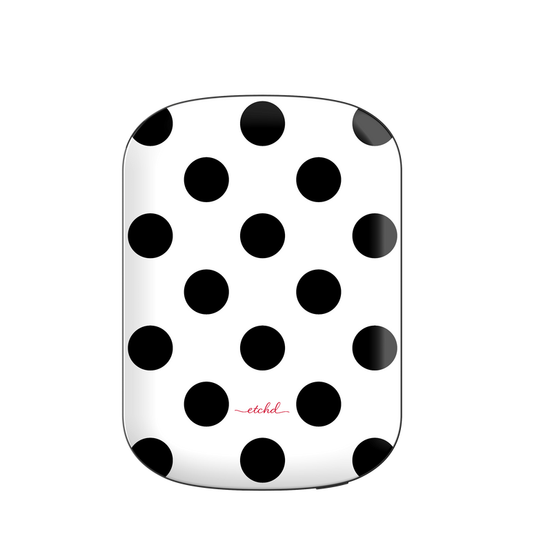 Black & White Polka Dot Magnetic Powerbank by etchd