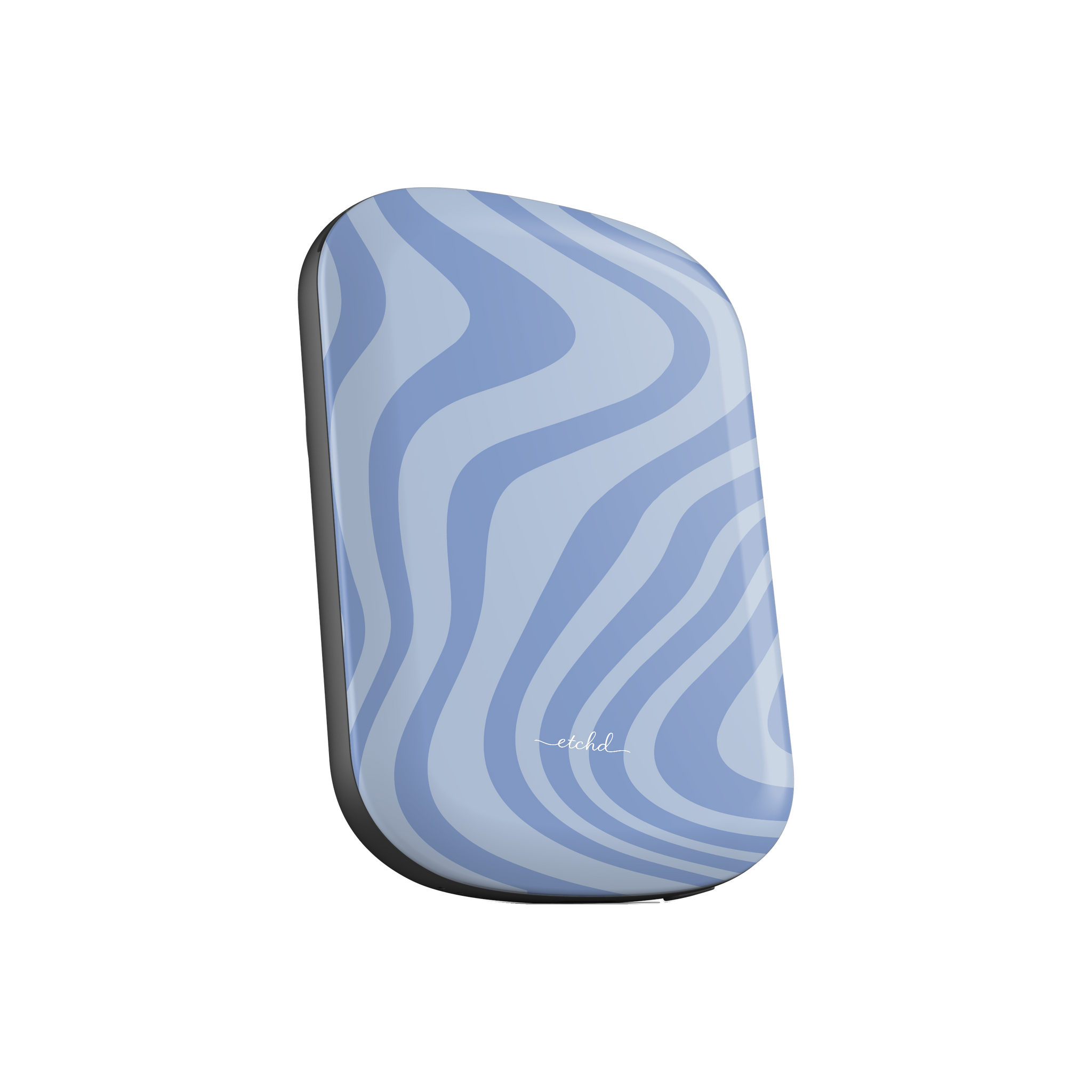 Blue Curved Lines Magnetic Powerbank by etchd, view 2