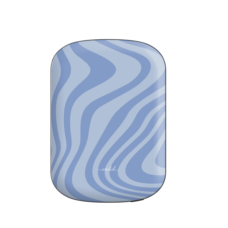 Blue Curved Lines Magnetic Powerbank by etchd