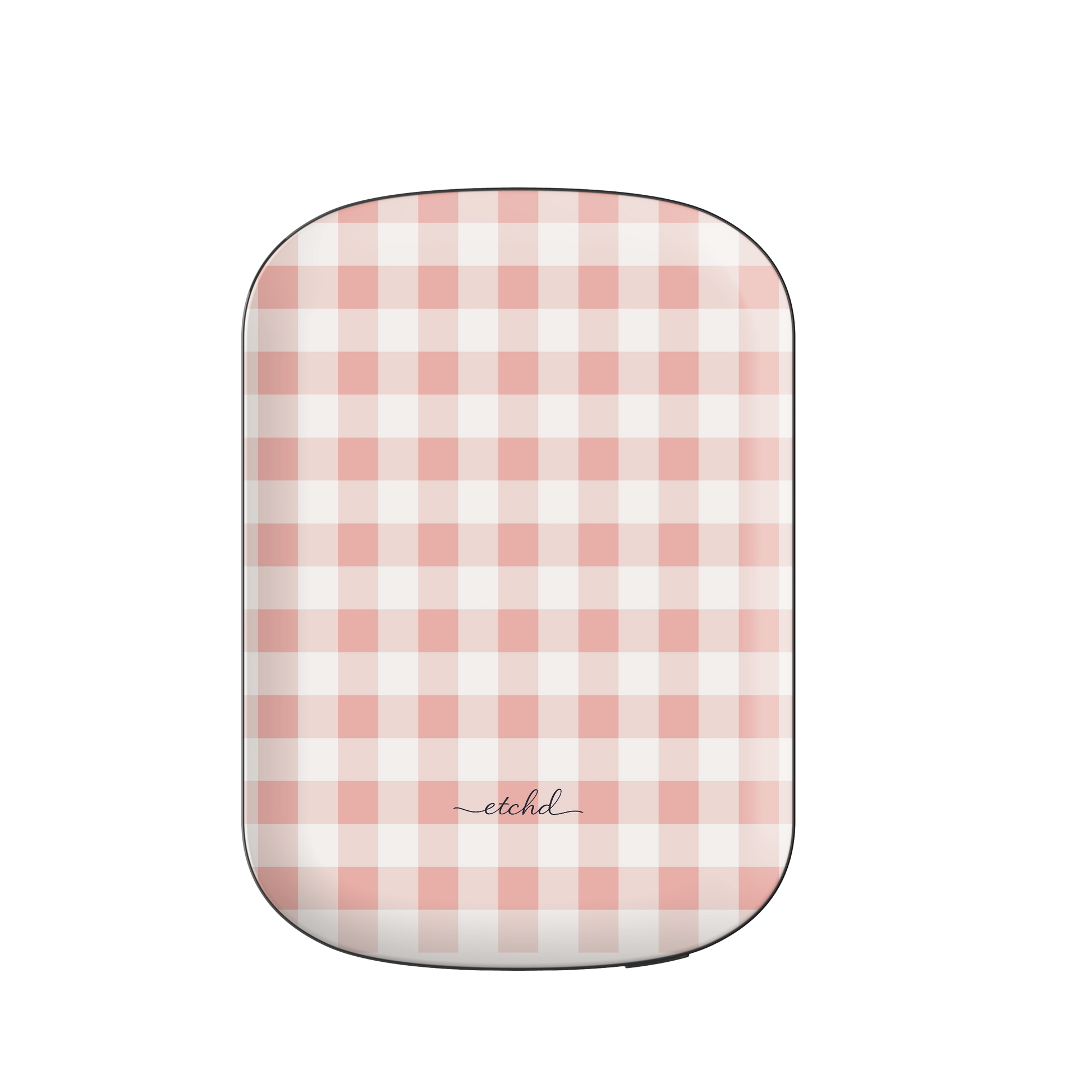 Blush Gingham Magnetic Powerbank by etchd