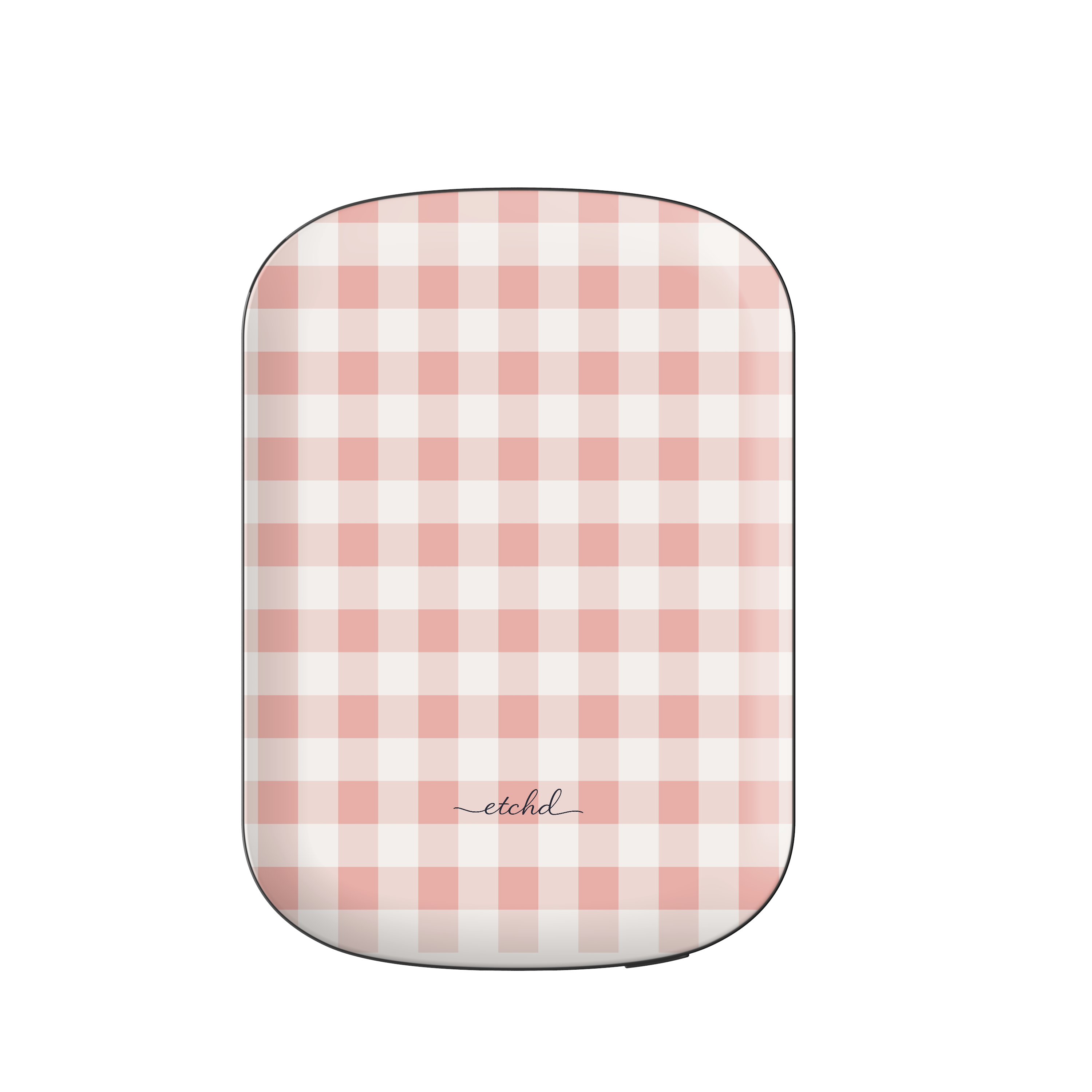 Blush Gingham Magnetic Powerbank by etchd