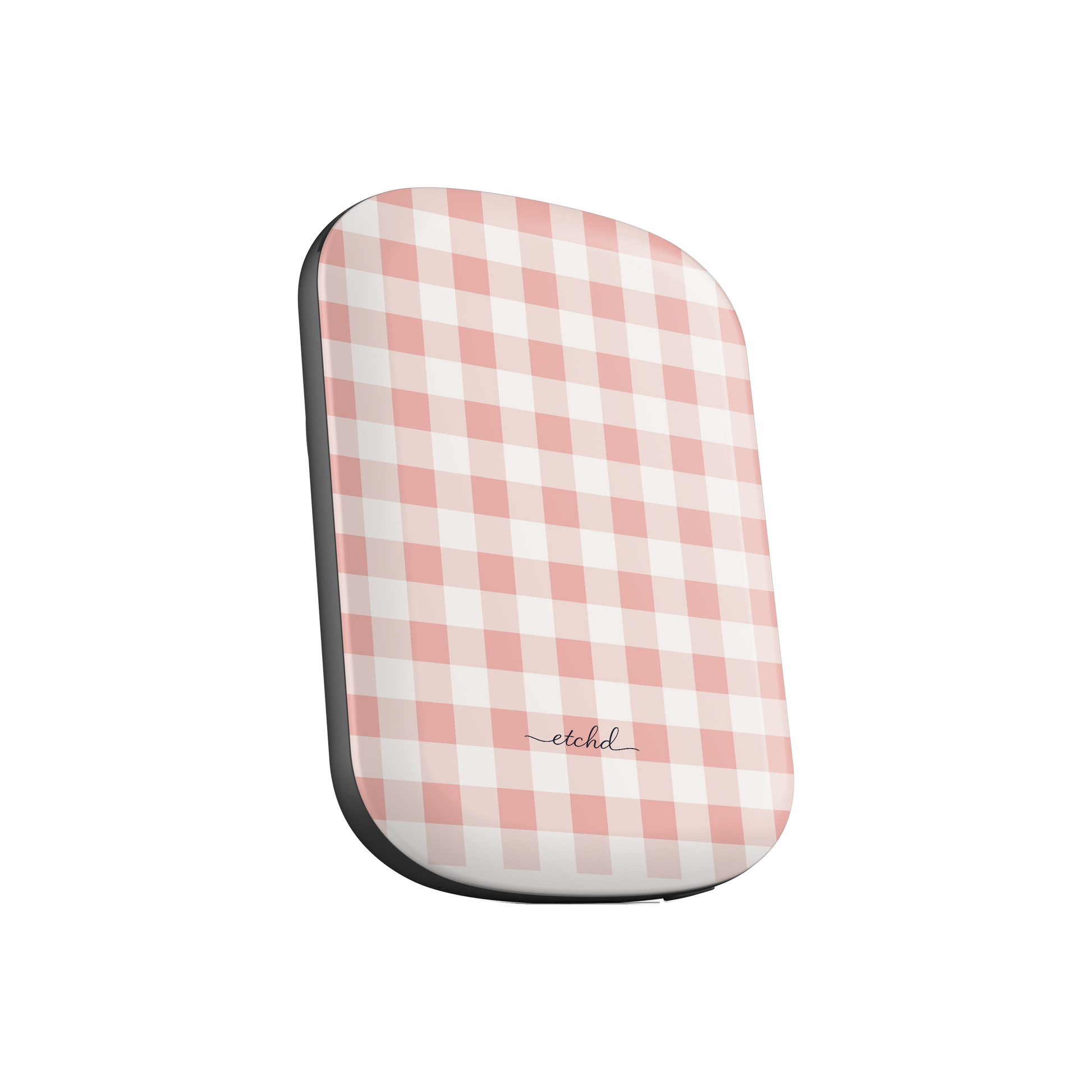 Blush Gingham Magnetic Powerbank by etchd, view 2