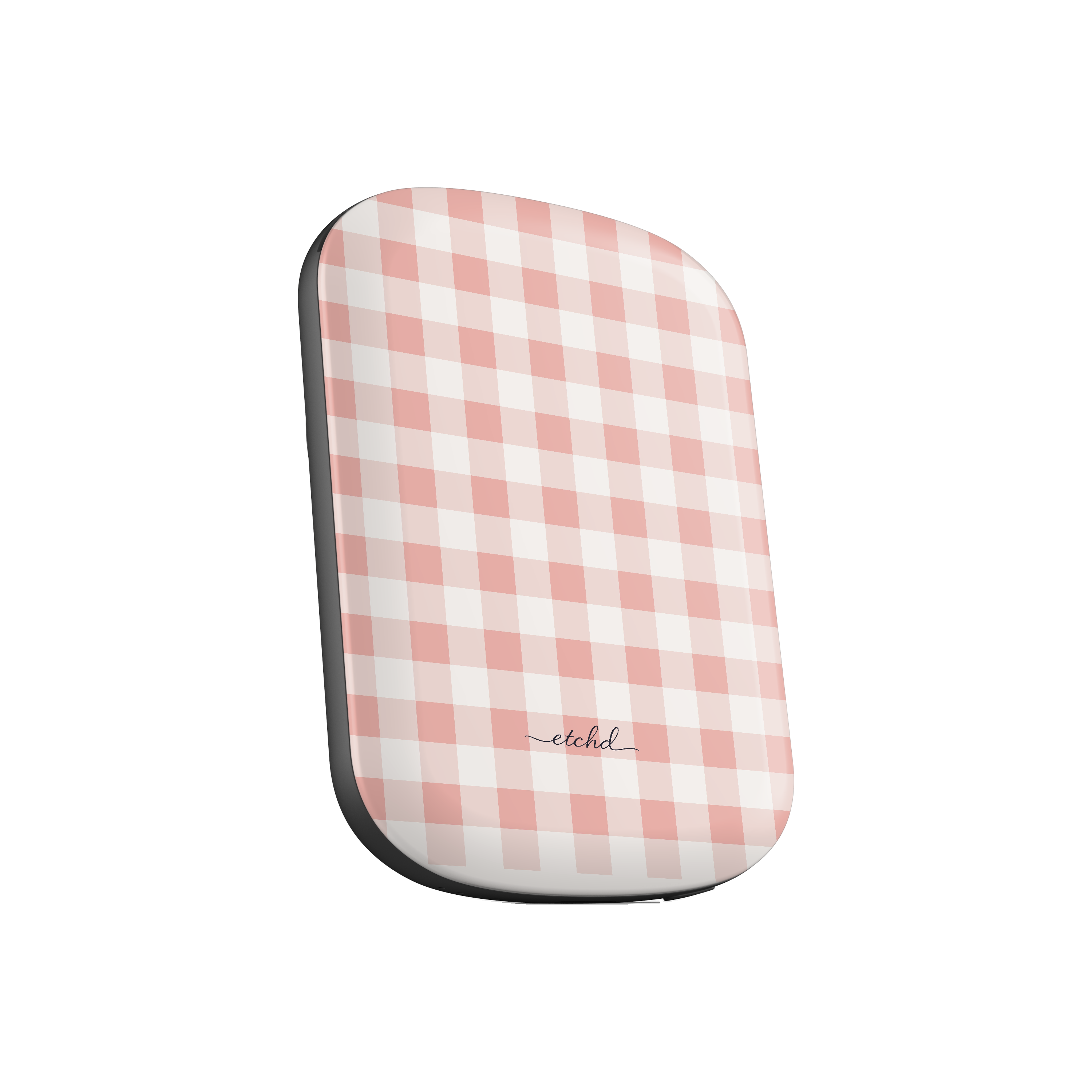 Blush Gingham Magnetic Powerbank by etchd, view 2