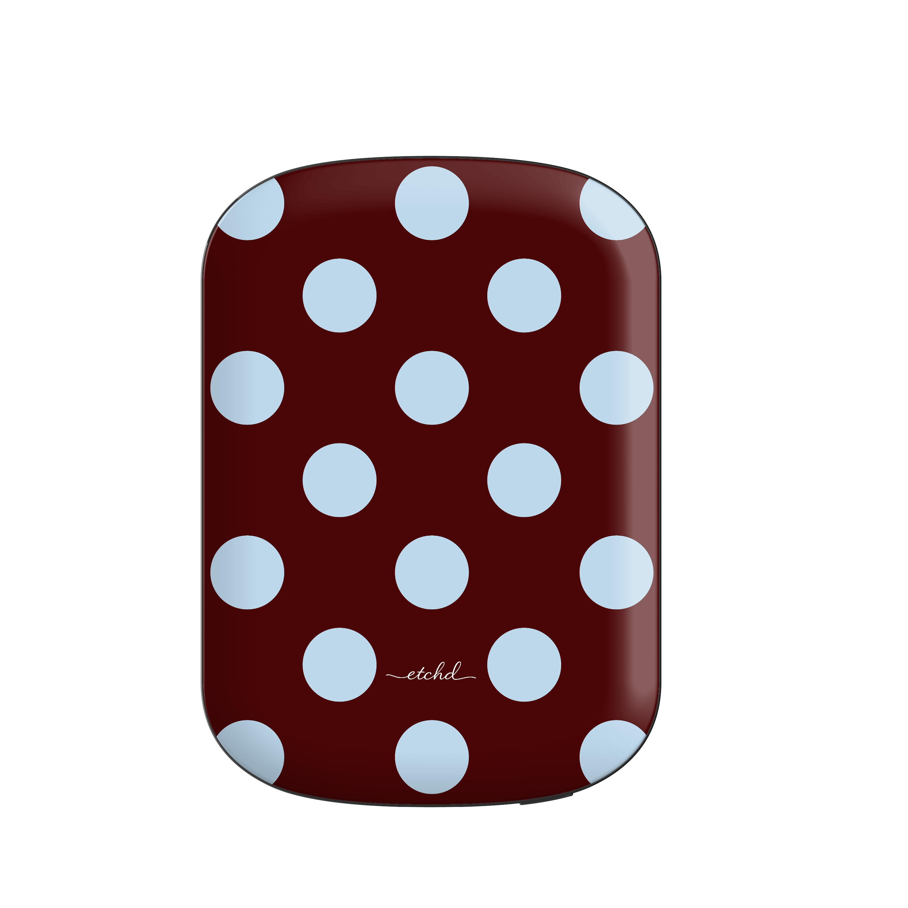 Cherry & Blue Polka Dot Magnetic Powerbank by etchd