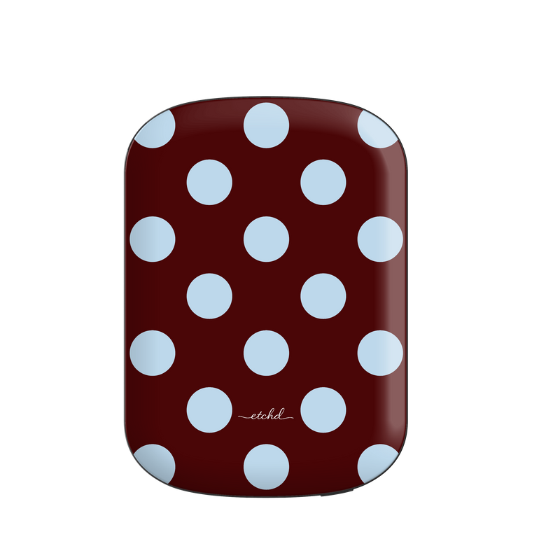 Cherry & Blue Polka Dot Magnetic Powerbank by etchd