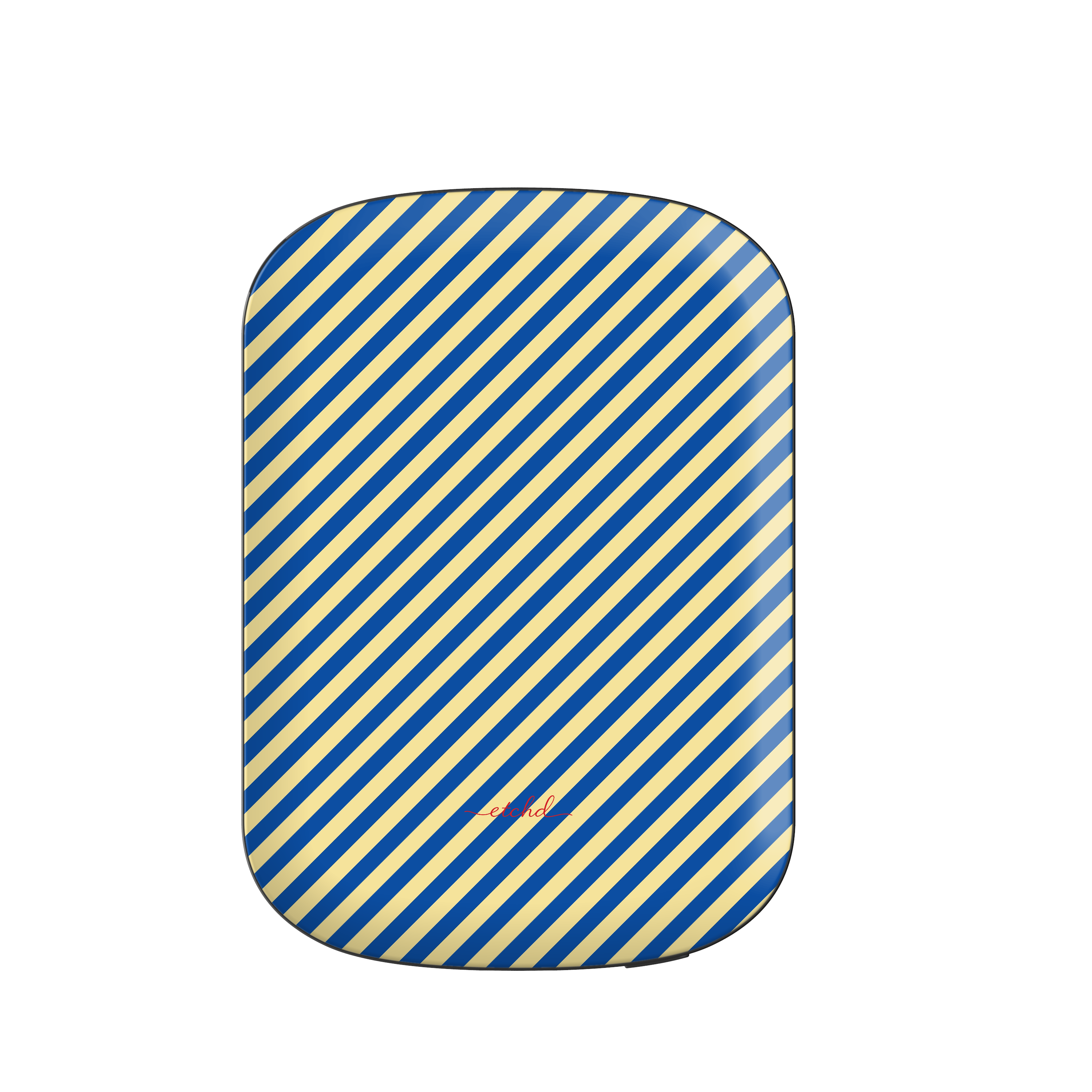 Cobalt And Butter Diagonal Magnetic Powerbank by etchd