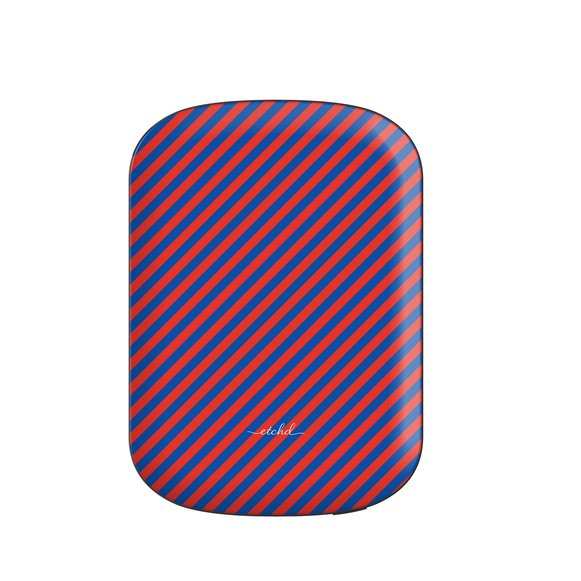 Cobalt And Poppy Diagonal Magnetic Powerbank by etchd