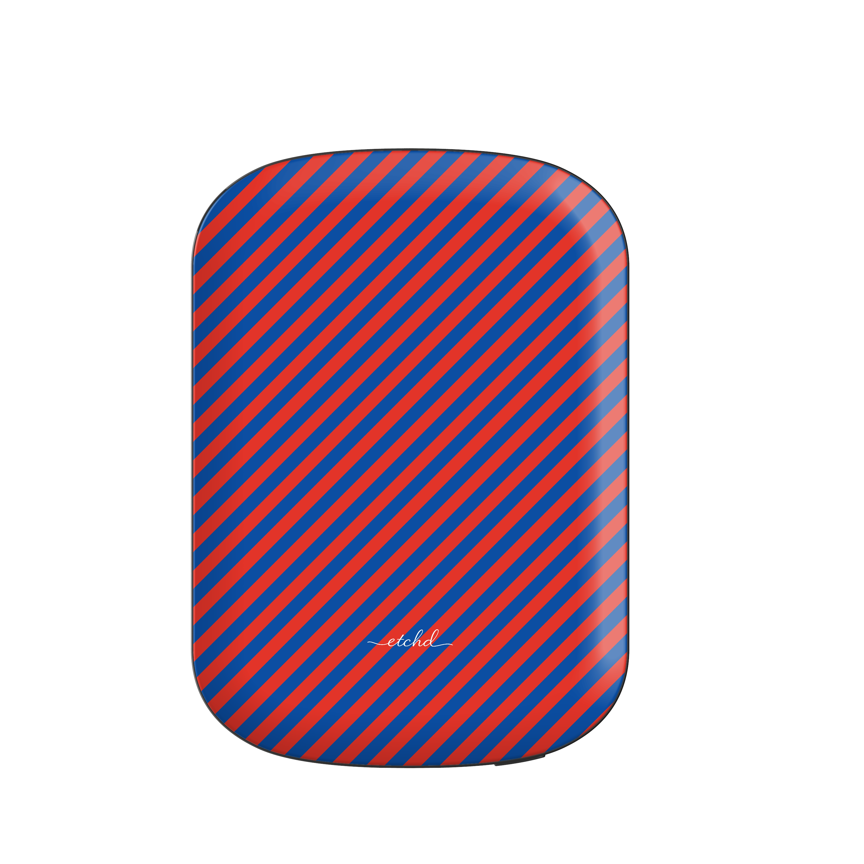 Cobalt And Poppy Diagonal Magnetic Powerbank by etchd