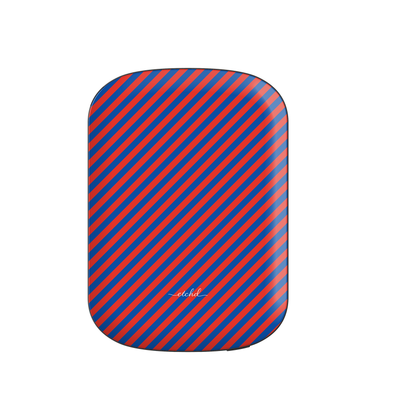 Cobalt And Poppy Diagonal Magnetic Powerbank by etchd