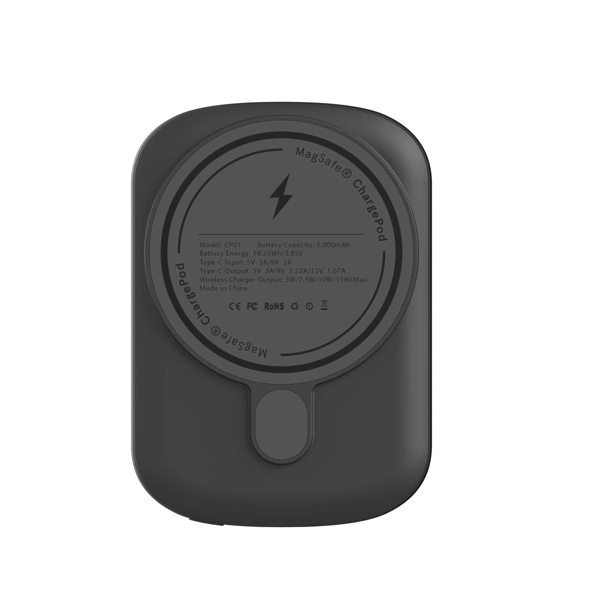 Cobalt And Poppy Diagonal Magnetic Powerbank by etchd, view 4