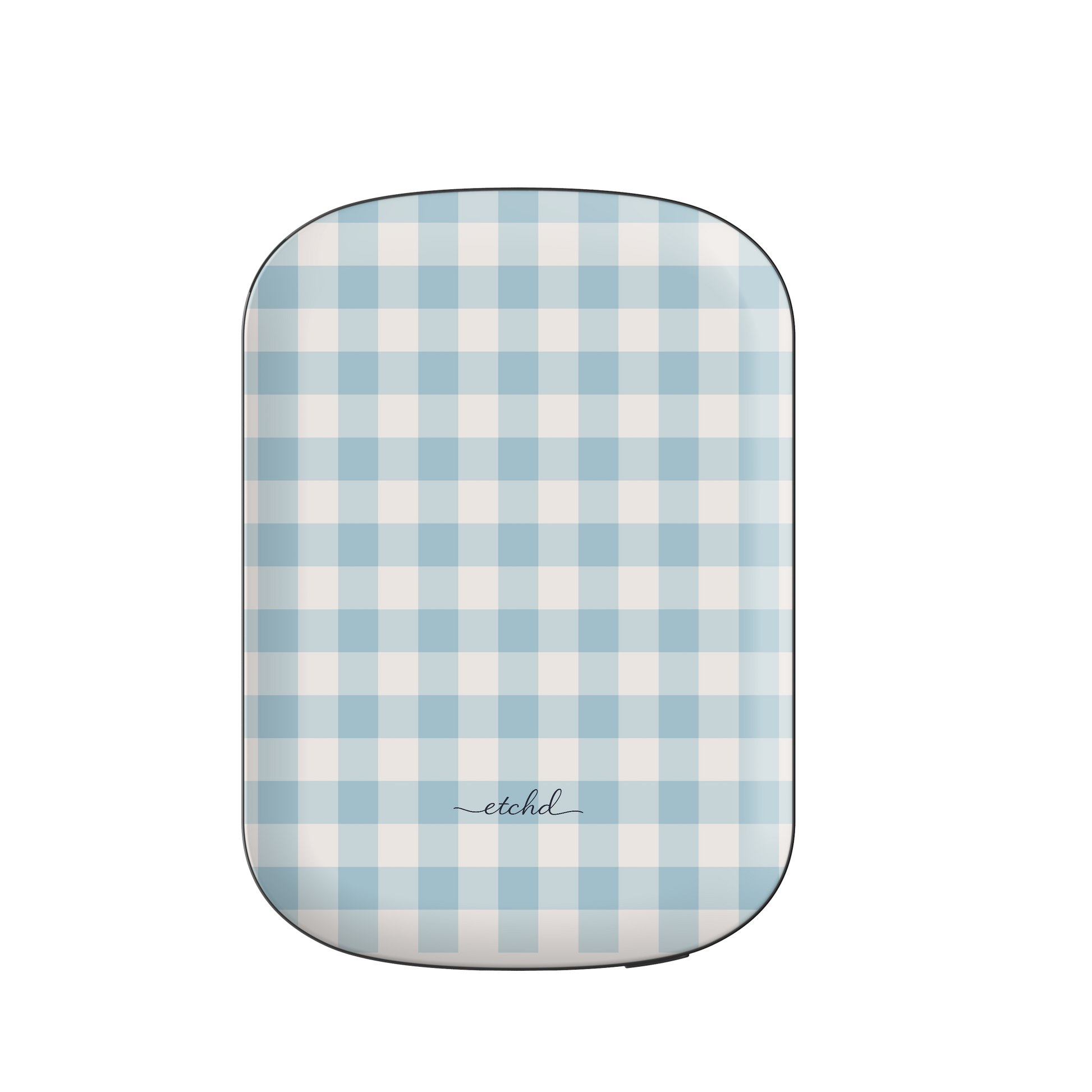 Cornflower Gingham Magnetic Powerbank by etchd