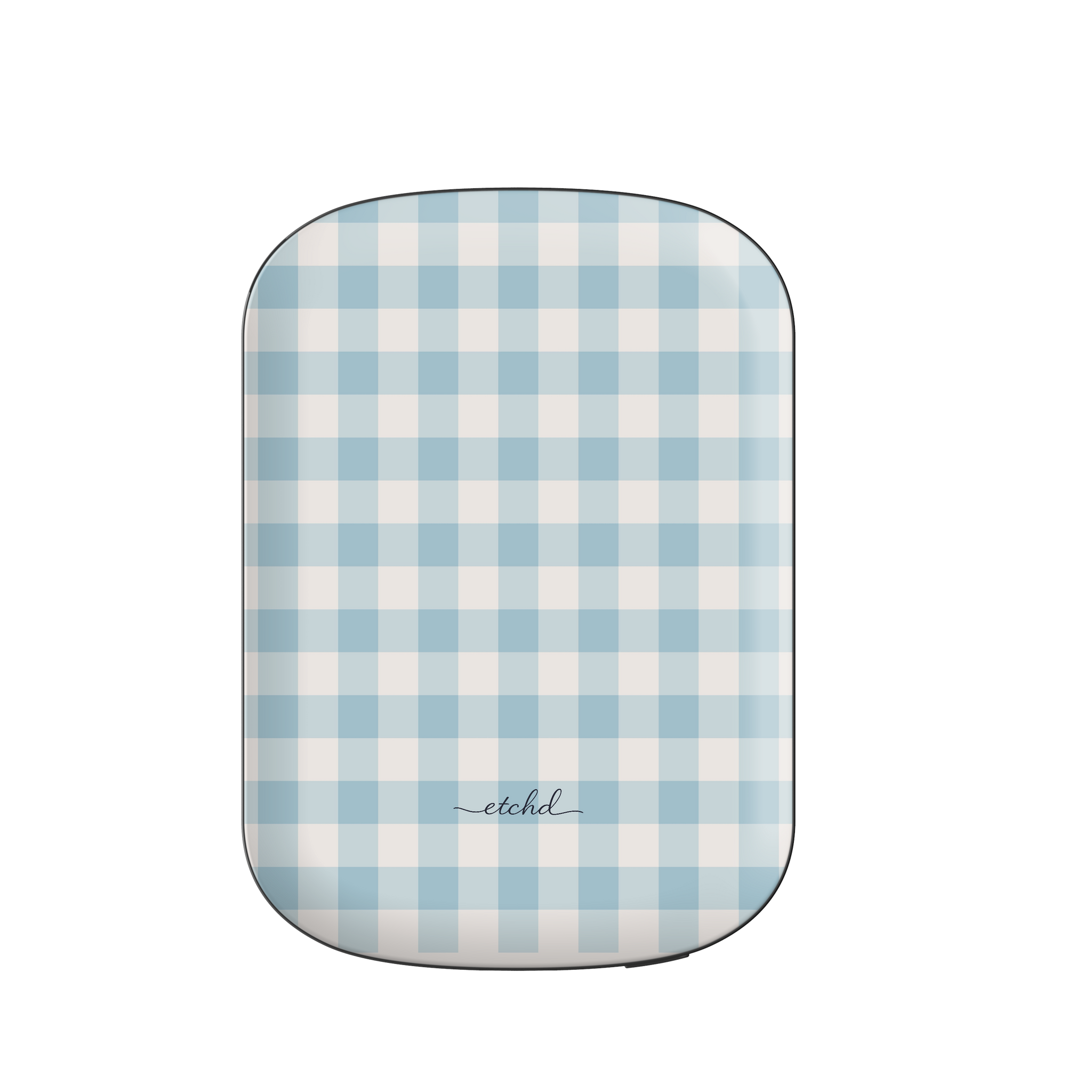 Cornflower Gingham Magnetic Powerbank by etchd