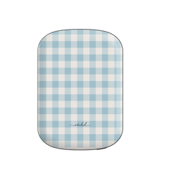 Cornflower Gingham Magnetic Powerbank by etchd
